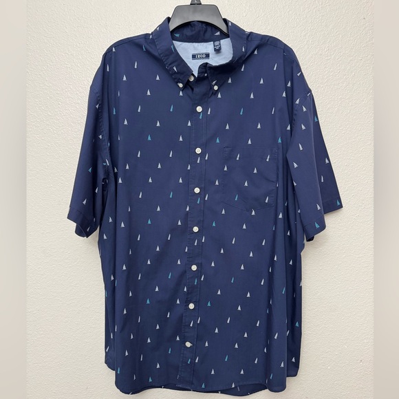 Izod Men's Navy Button Down Shirt Size 3XL - Picture 1 of 4